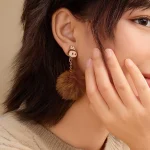 labubu-warm-fluffy-holiday-pompom-earring-1